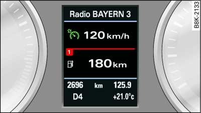 Display: velocità impostata